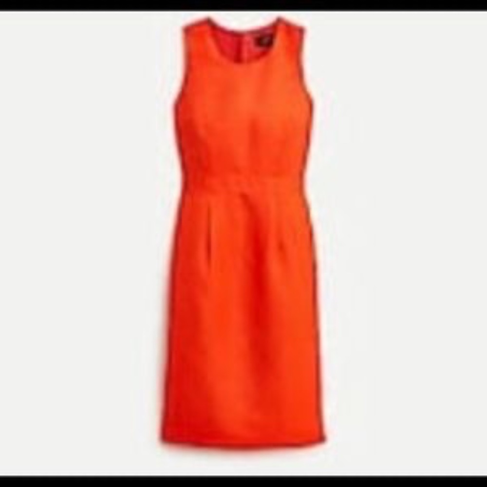 Like new J. crew dress in orange linen blend